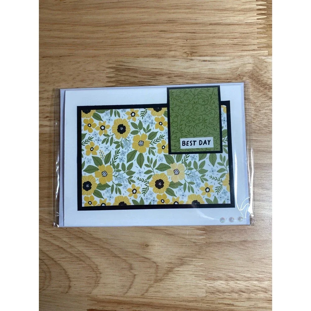 Flower Greeting Card – Handmade A2 Card – All Occasion Blank Card